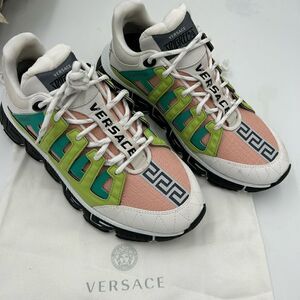Men’s Versace Trigreca color block sneakers size 41 made in Italy